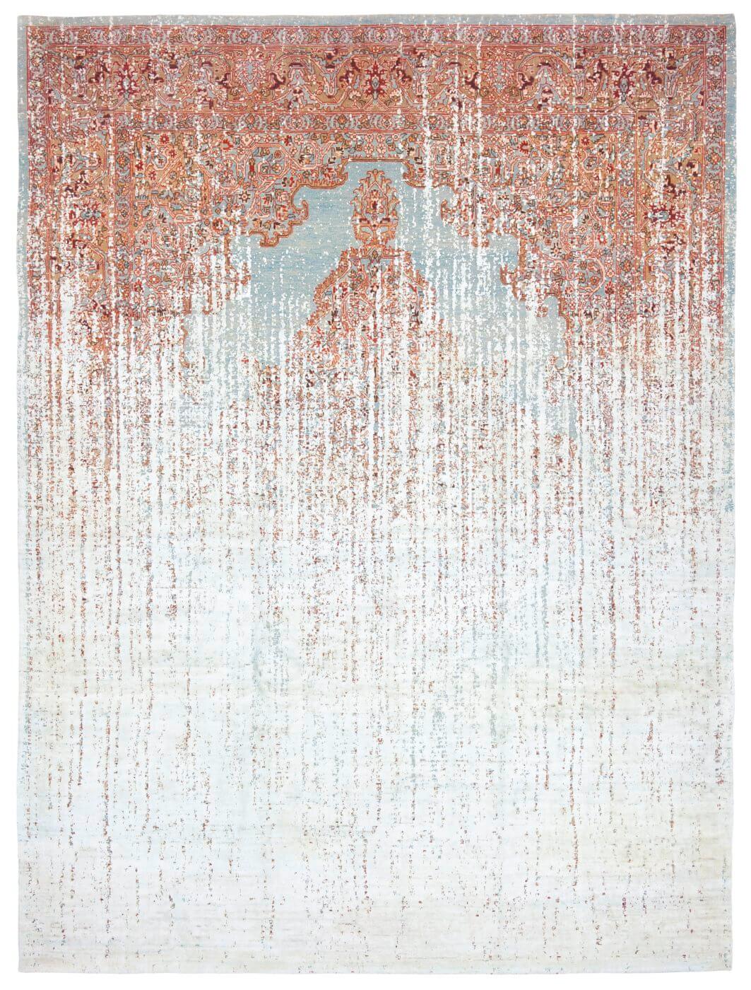 Tappeto Tabriz Vendetta Blu Azzurro Seta | Misura: 300 x 400 cm