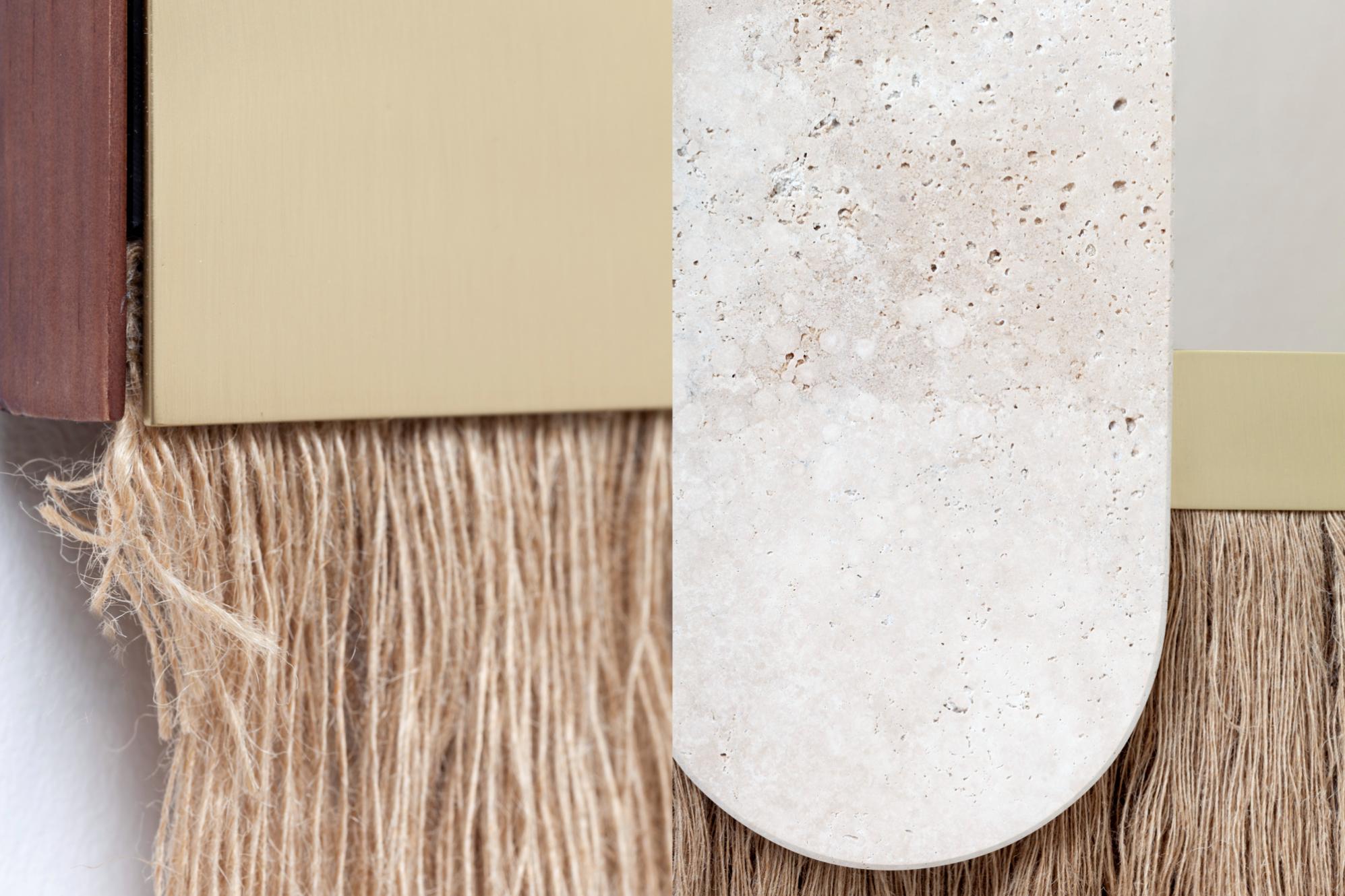 Specchio decorativo da parete Souk Ecru Shell