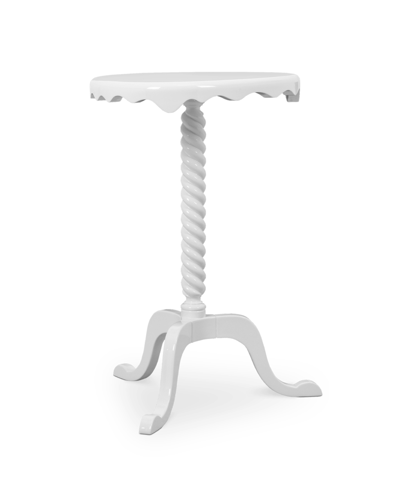 Tavolino Laterale Bianco Perla