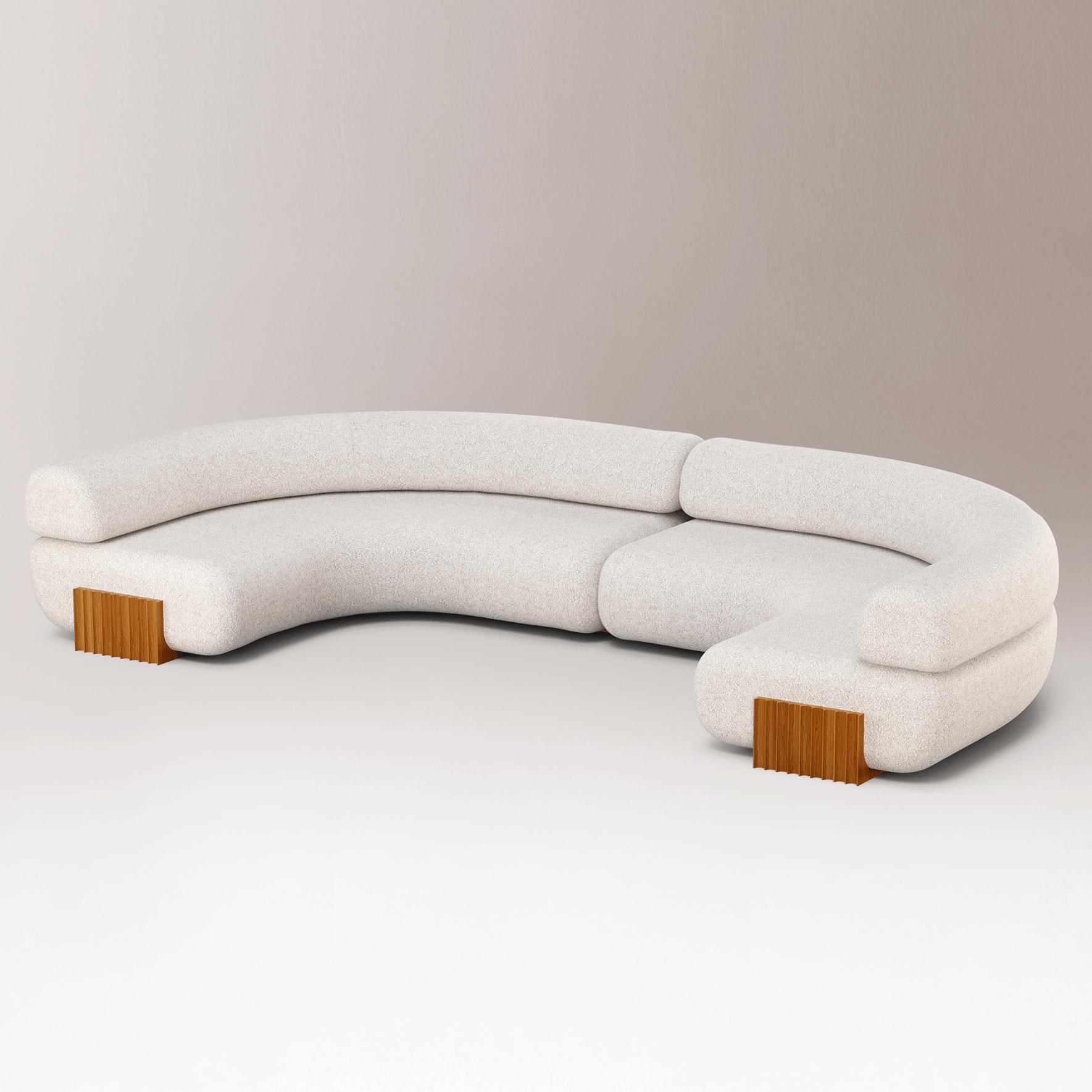 Divano modulare in legno Carmel