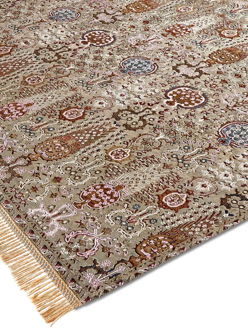Tappeto Lusso Isfahan Grigio/Verde | Misura: 274 x 365 cm