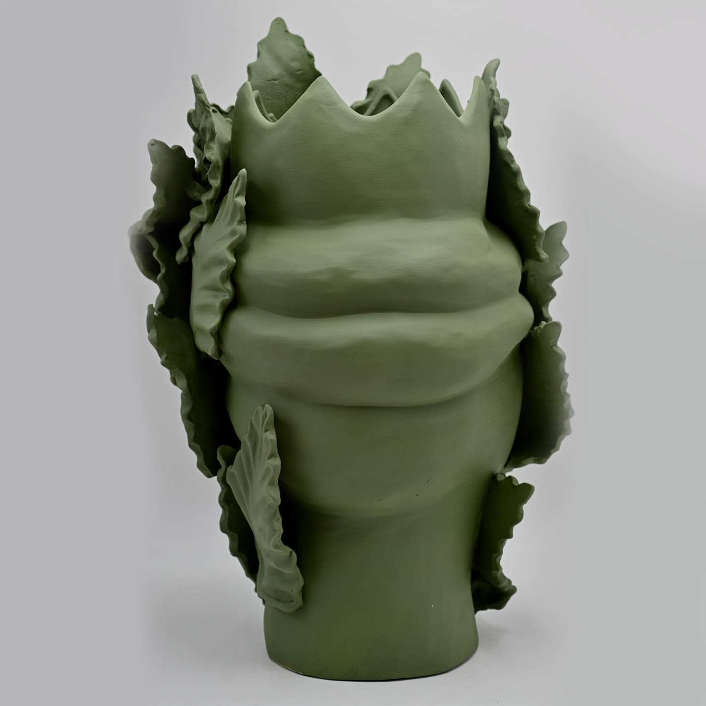 Testa di Moro Verde Opaco Scultura