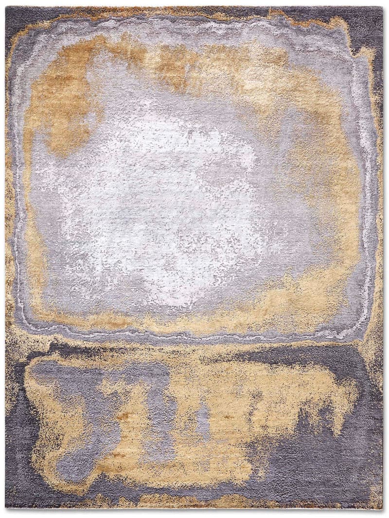 Tappeto Tessuto Oro/Grigio