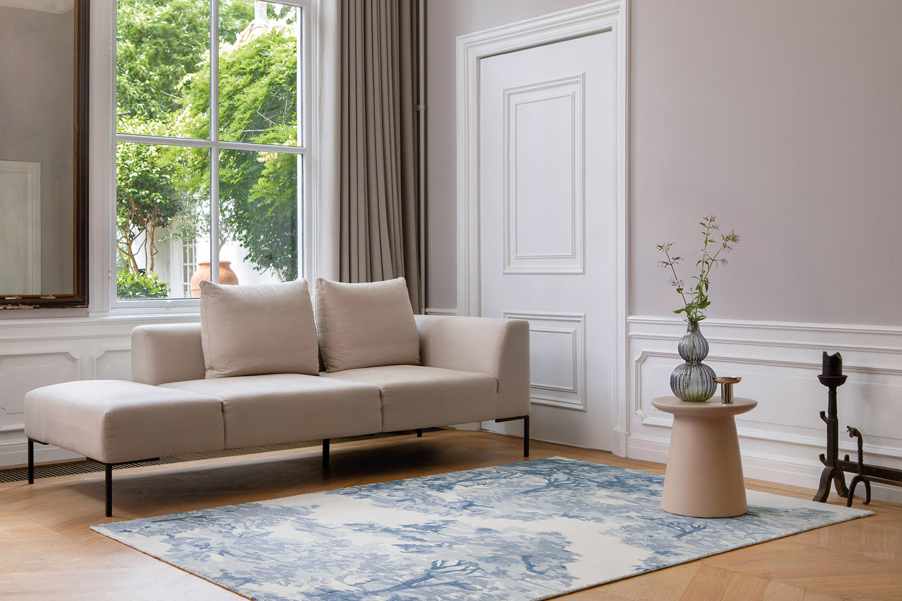 Tappeto Landscape Toile Azzurro Chiaro