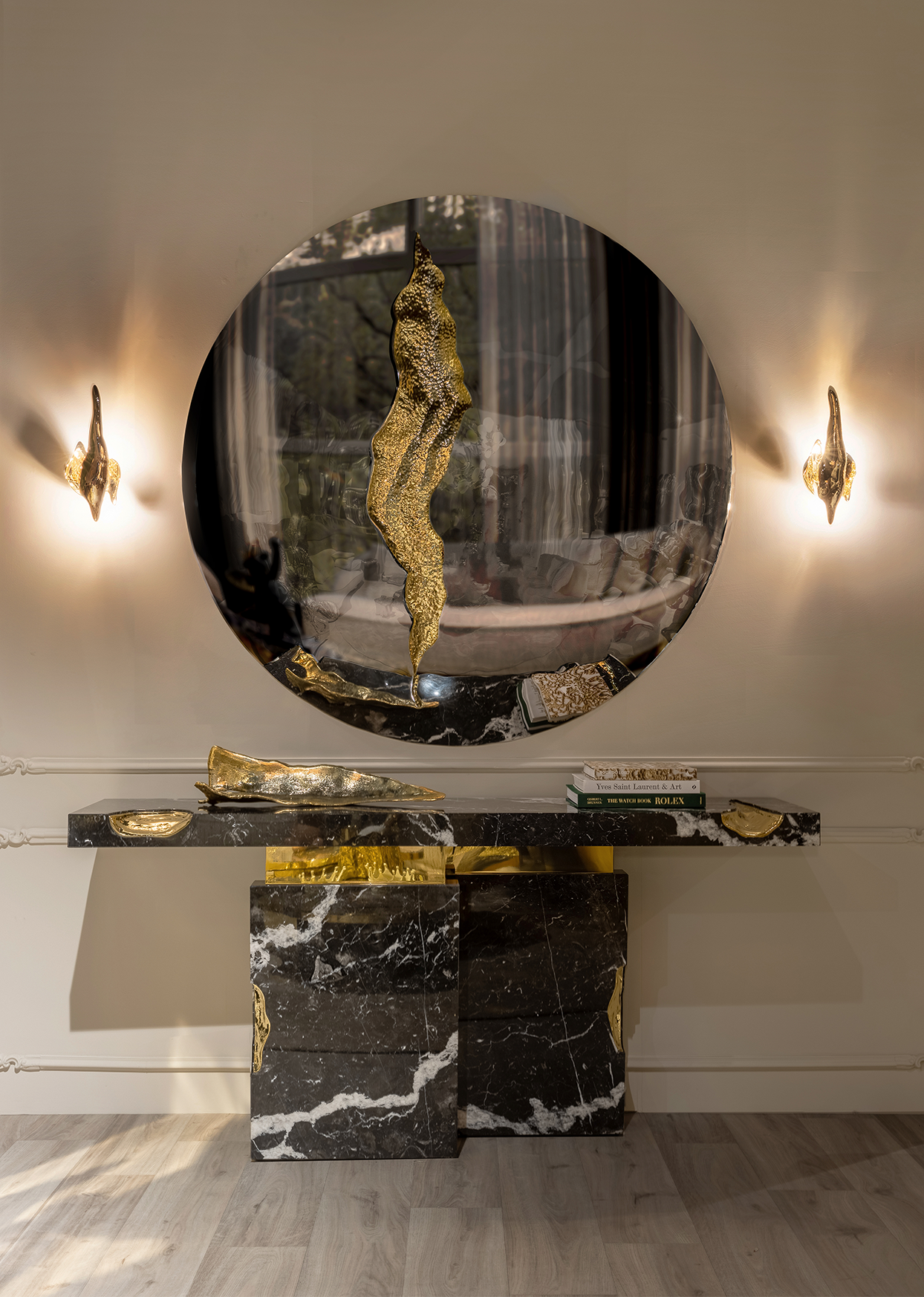 Consolle in Marmo Nero Marquina Dominion