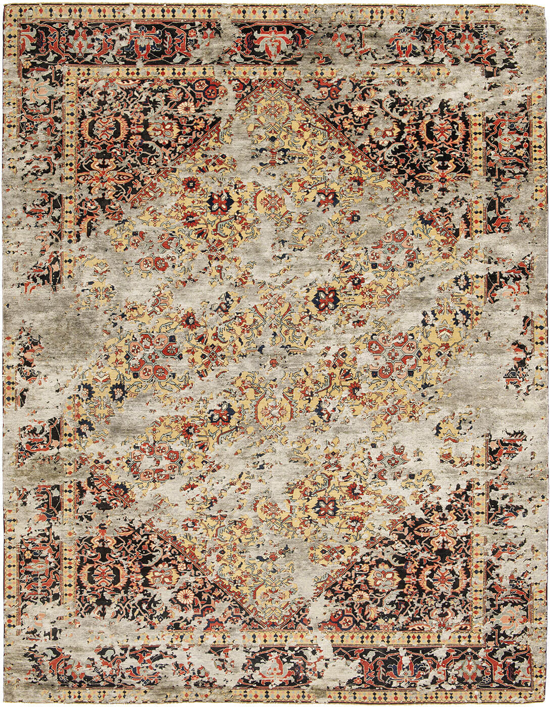 Tappeto Serapi Queensbury Double Sky Giallo D 047 Seta | Misura: 200 x 300 cm