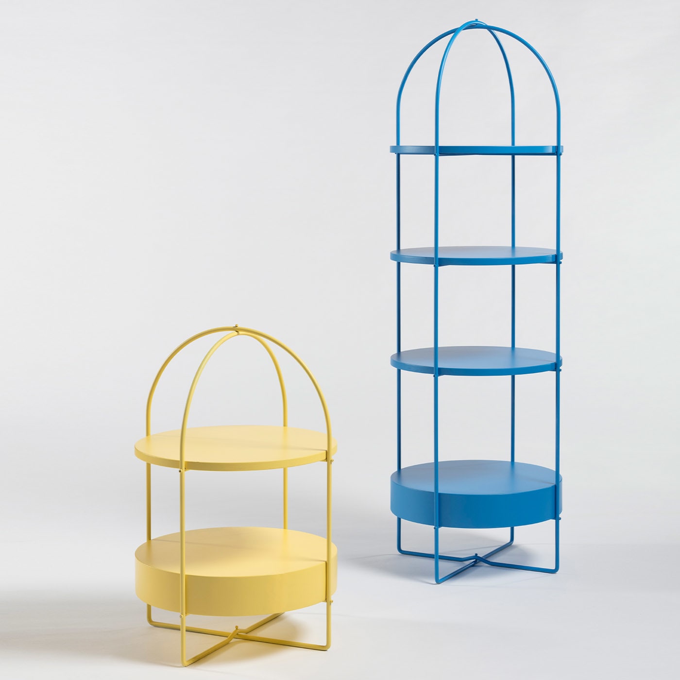 Libreria Laccata Blu