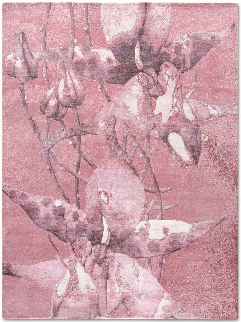 Tappeto Annodato Orchidea