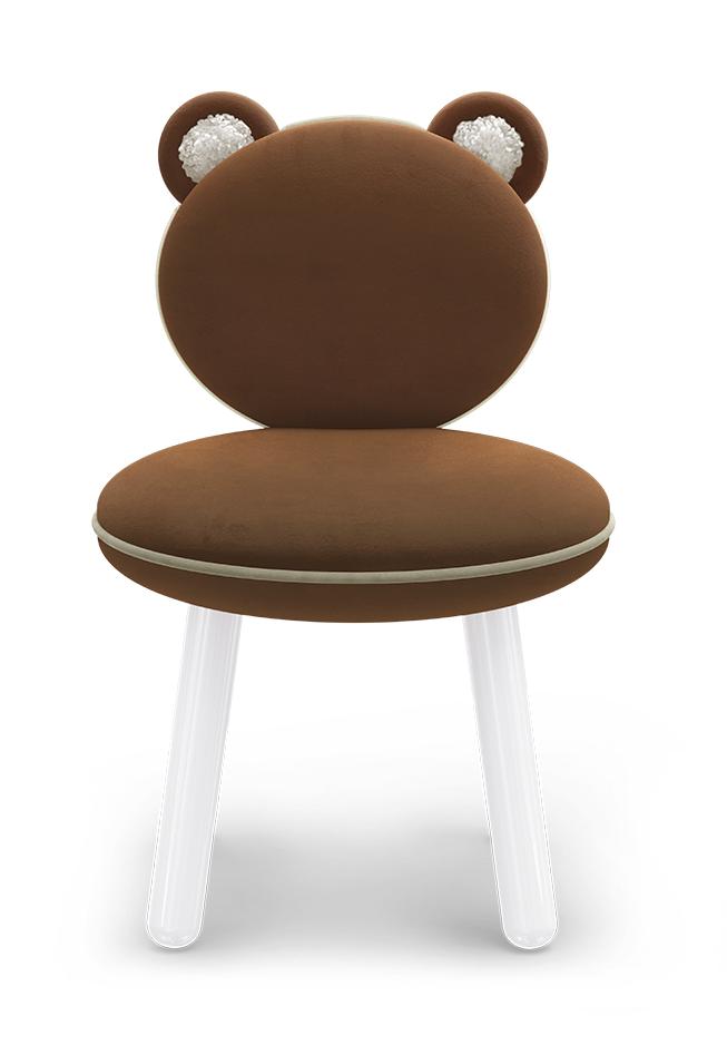 Sedia Per Bambini Fluffy Bear Brown