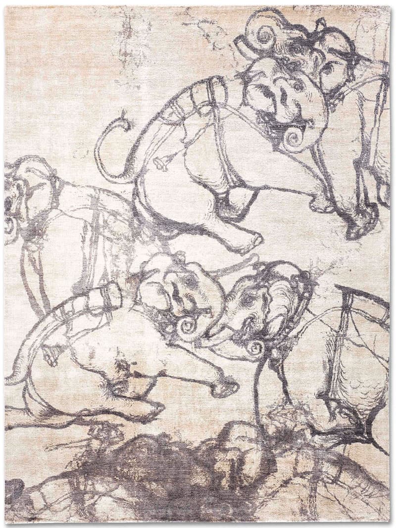 Tappeto Tessuto Elefanti | Misura: 170 x 240 cm