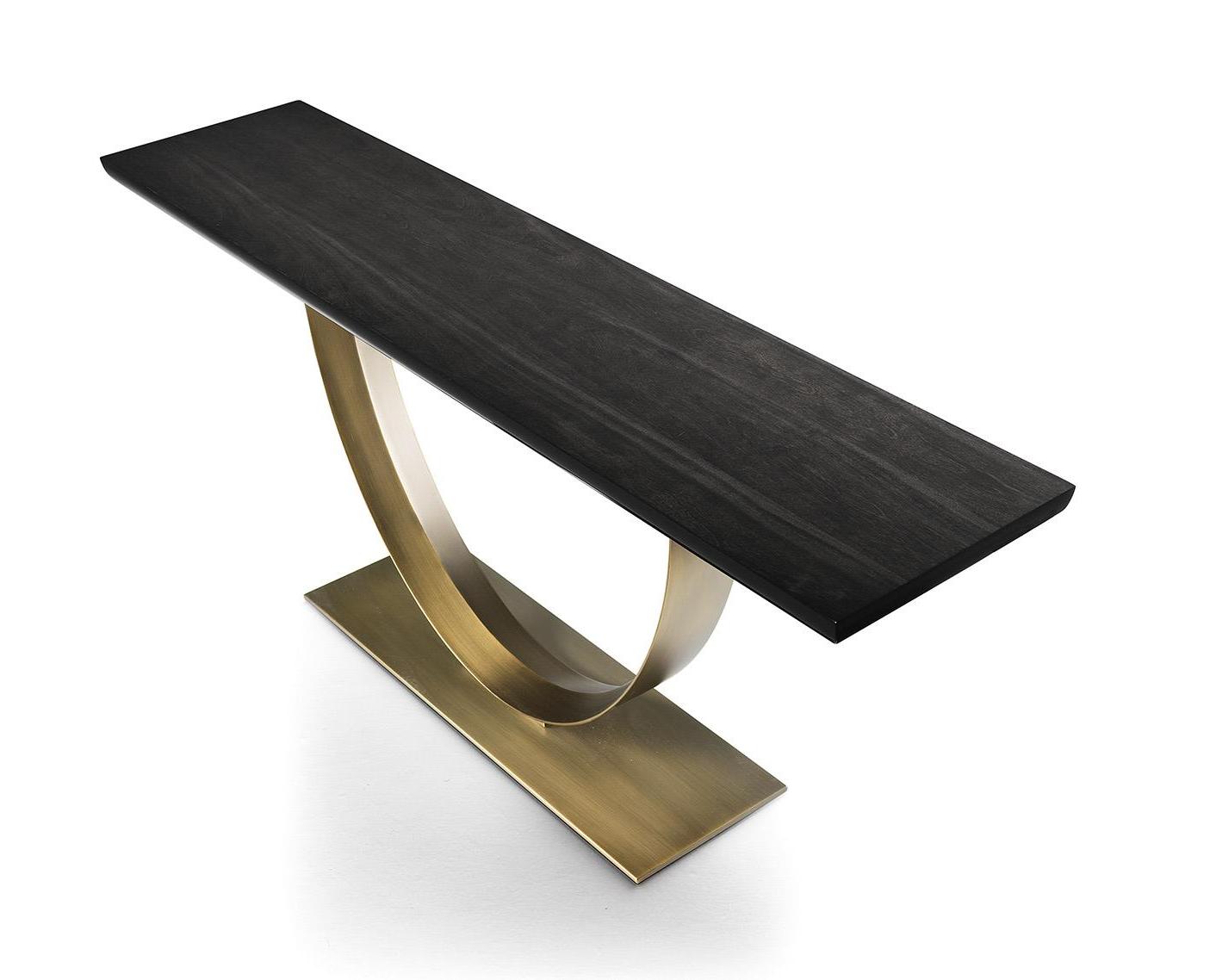 Console Top Legno Base Bronzo