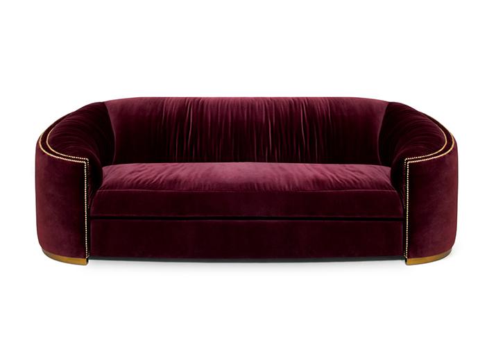 Divano Curvo Premium Comfort Rosso
