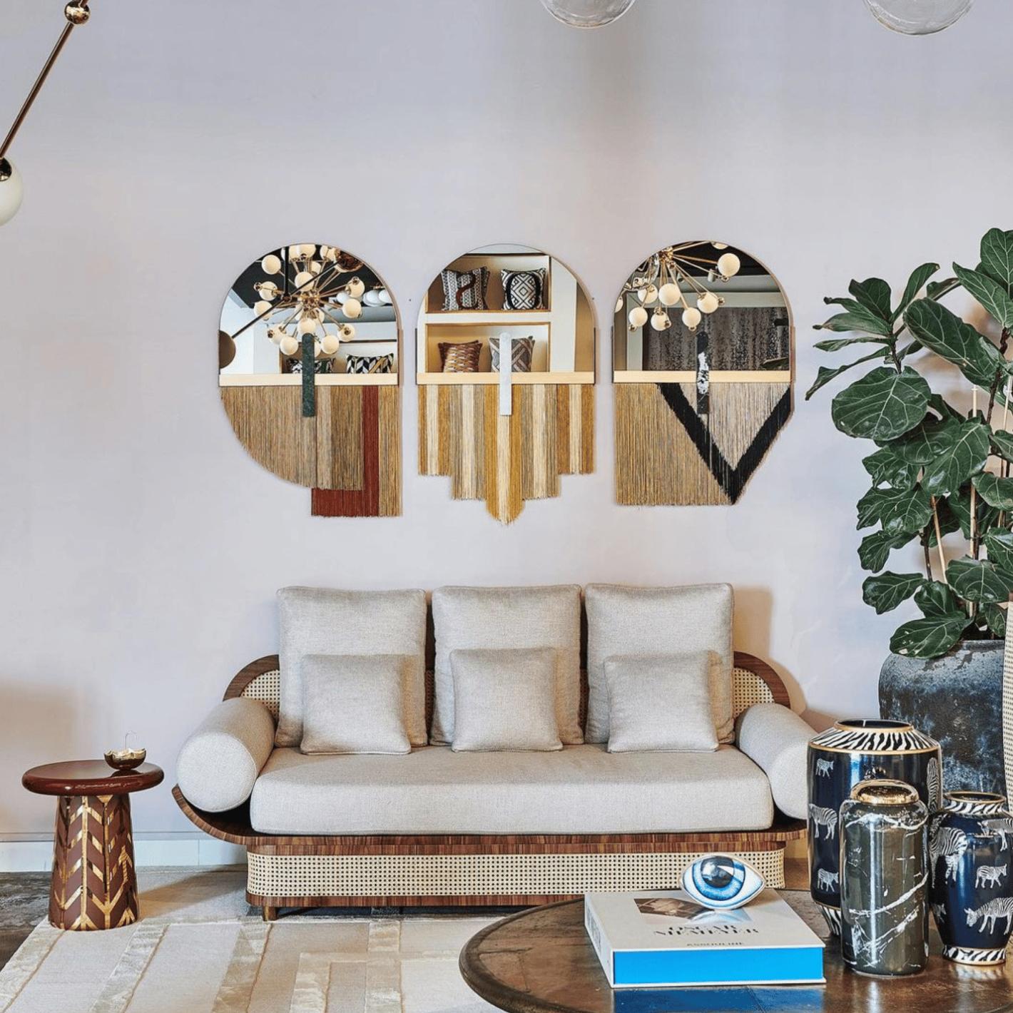 Specchio decorativo da parete Souk Black - 2
