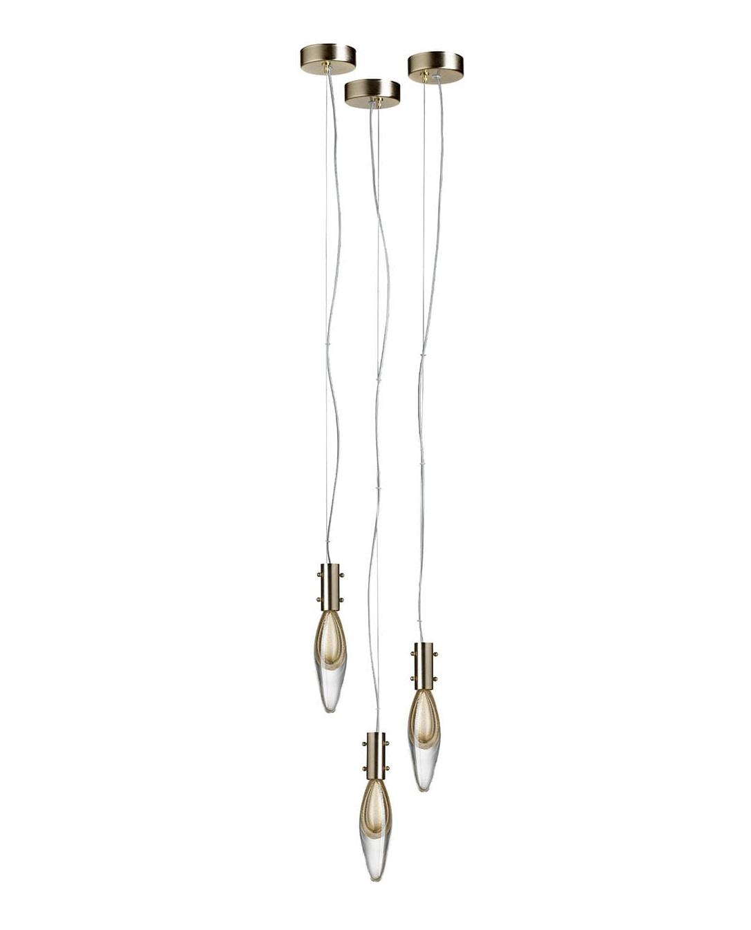 Pendente Murano con Gocce a 3 Luci