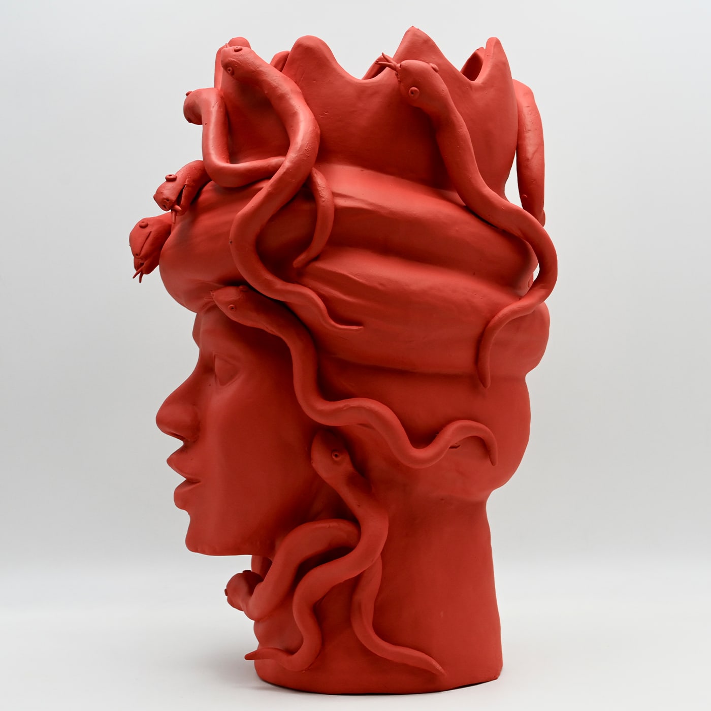 Testa di Moro Rossa Scultura