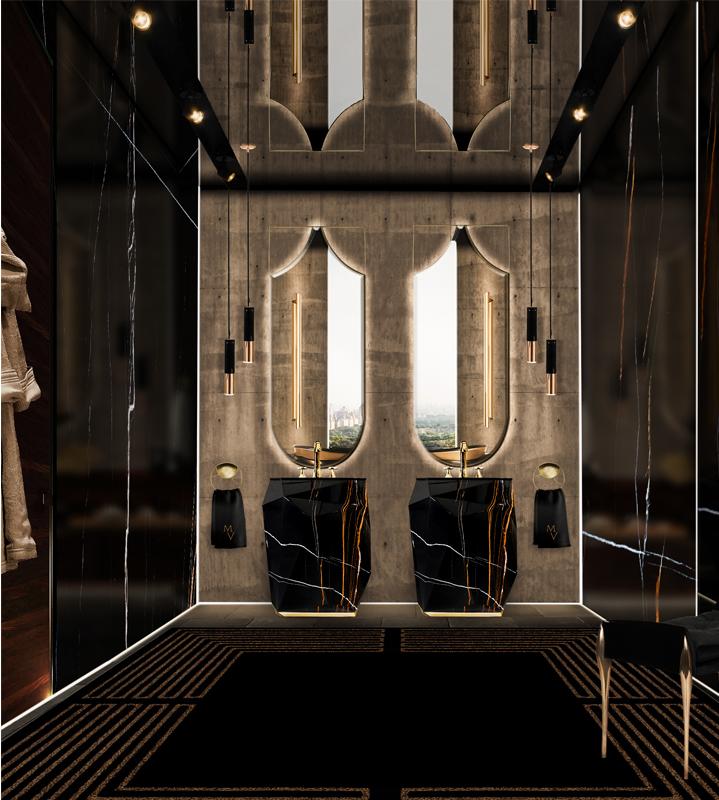 Lavabo A Colonna Jewel Faux Marble