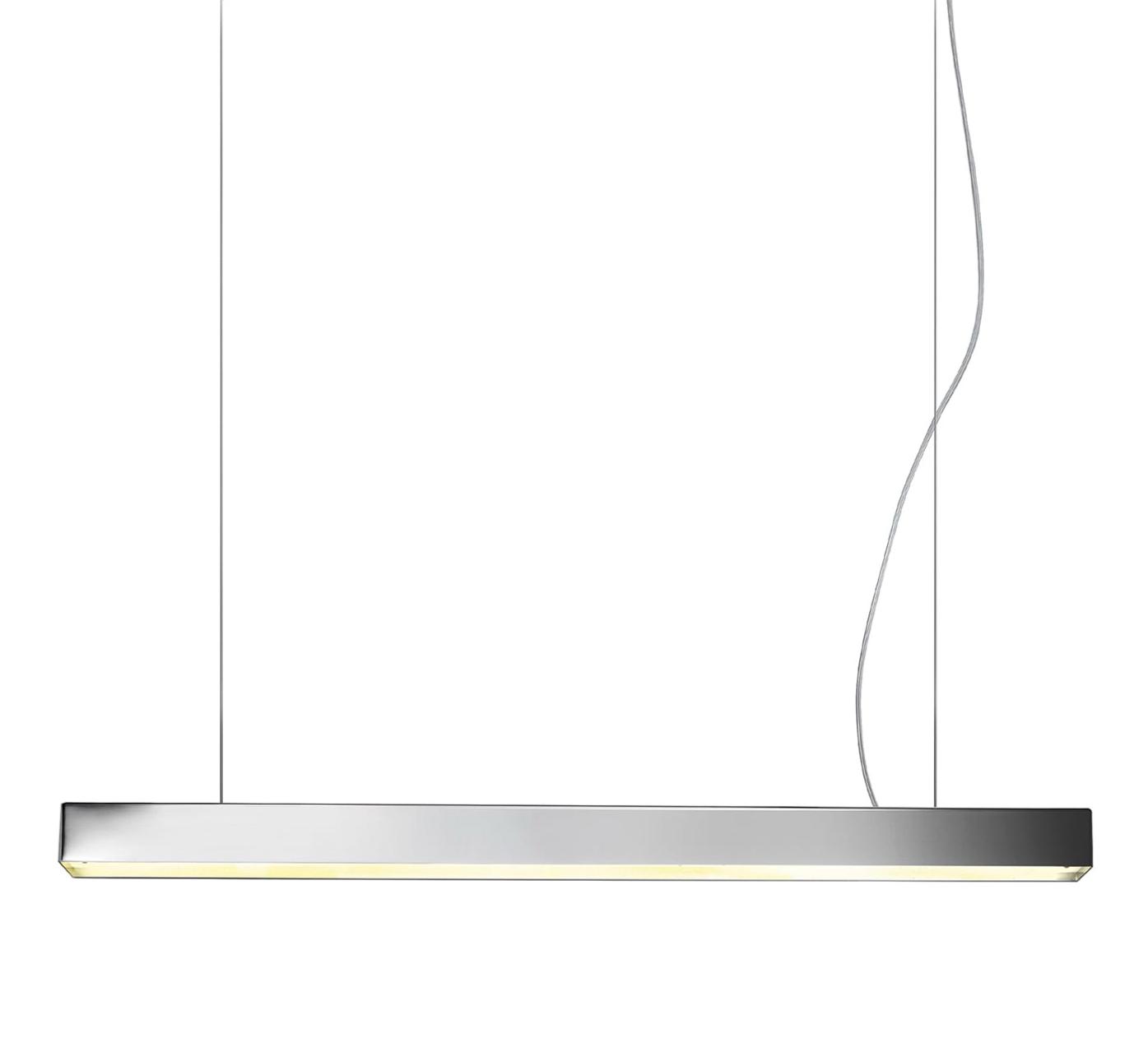 Pendente a Barra LED in Nichel Lucido
