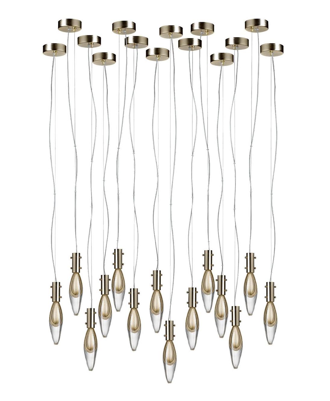 Pendente Murano con Gocce a 14 Luci