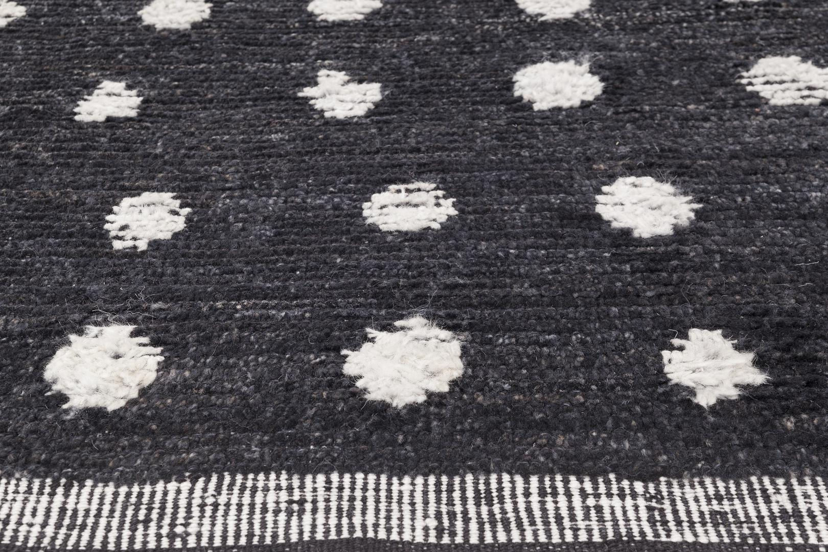 Tappeto Dots Nero Bianco