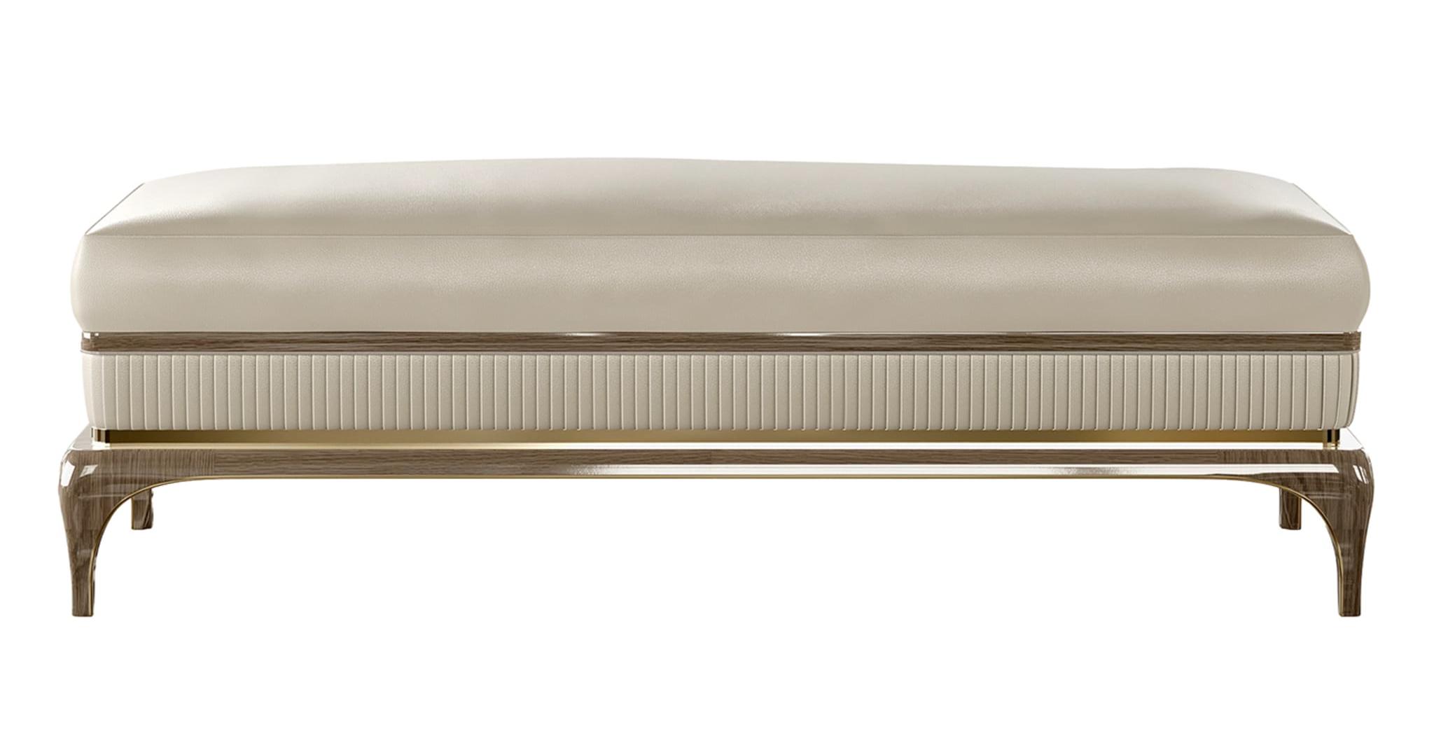 Panca in Pelle Beige
