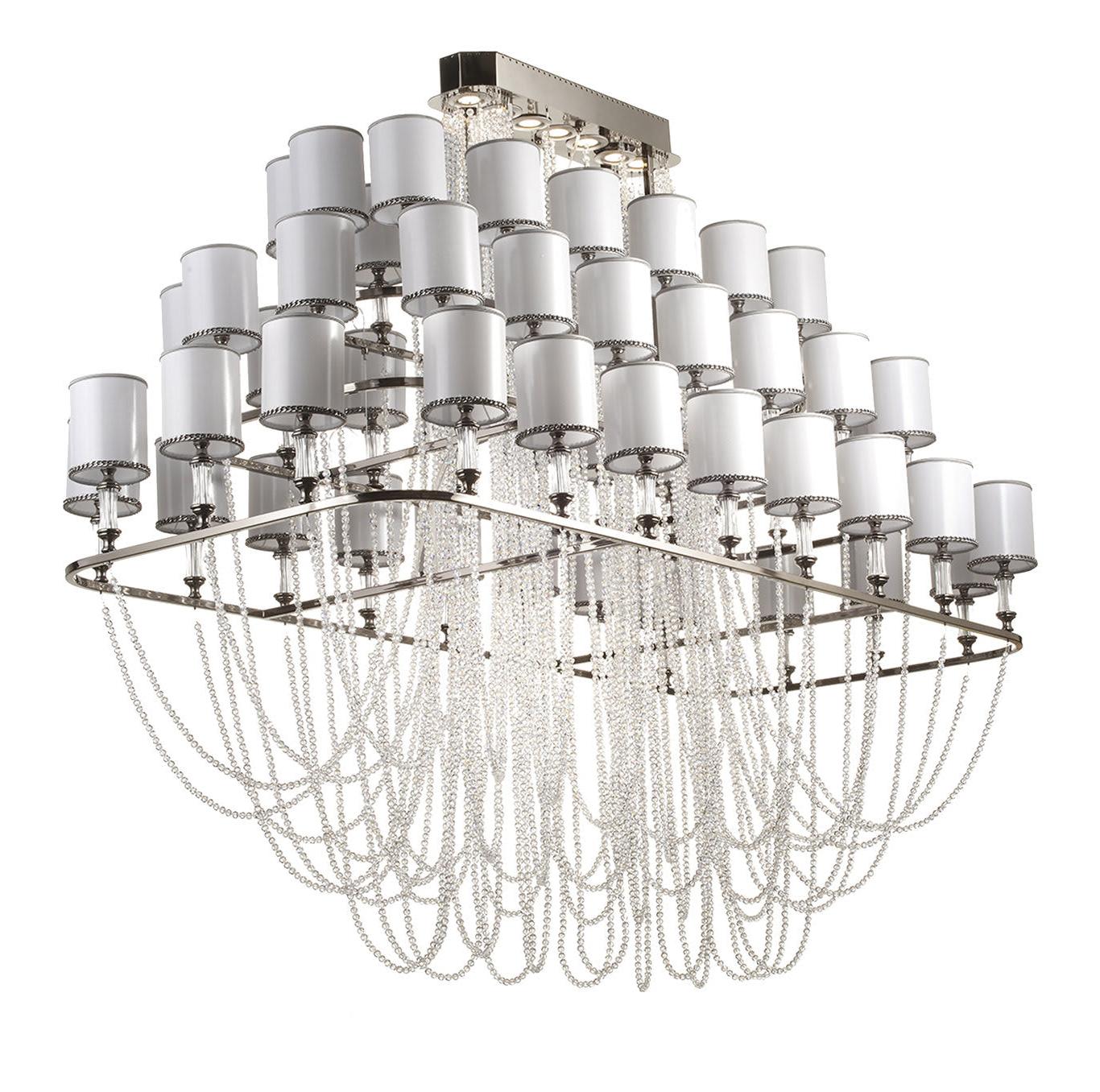 Lampadario Rettangolare con Cristalli Asfour