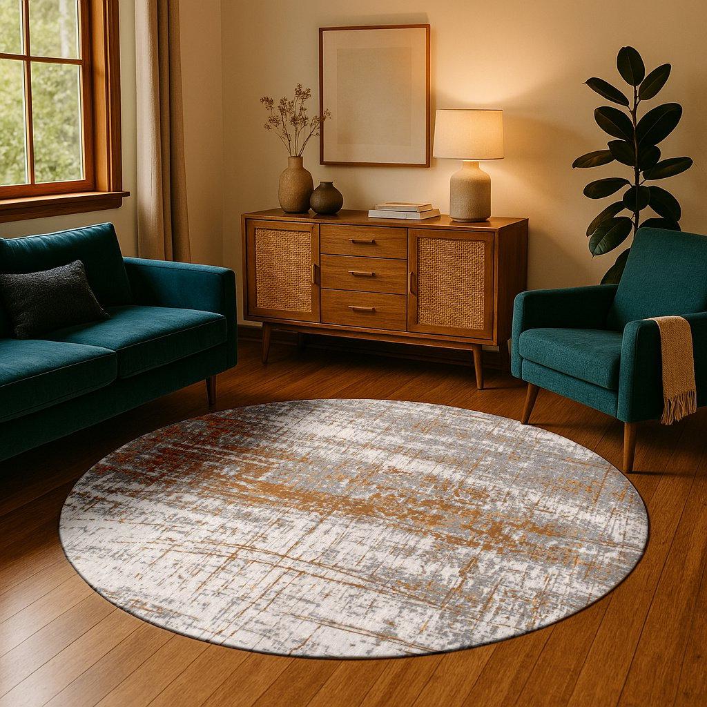 Tappeto Rotondo Columbus Oro 8419