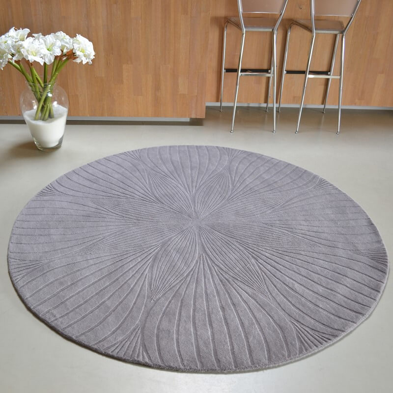 Tappeto Rotondo Folia Grigio 38305 | Misura: Ø 200 cm