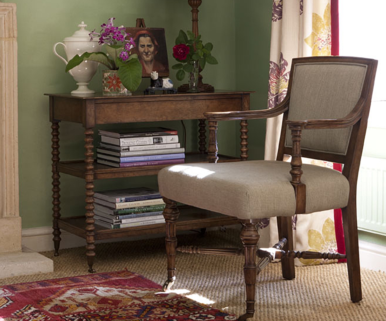 Tavolino laterale Tormarton Grey Fruitwood