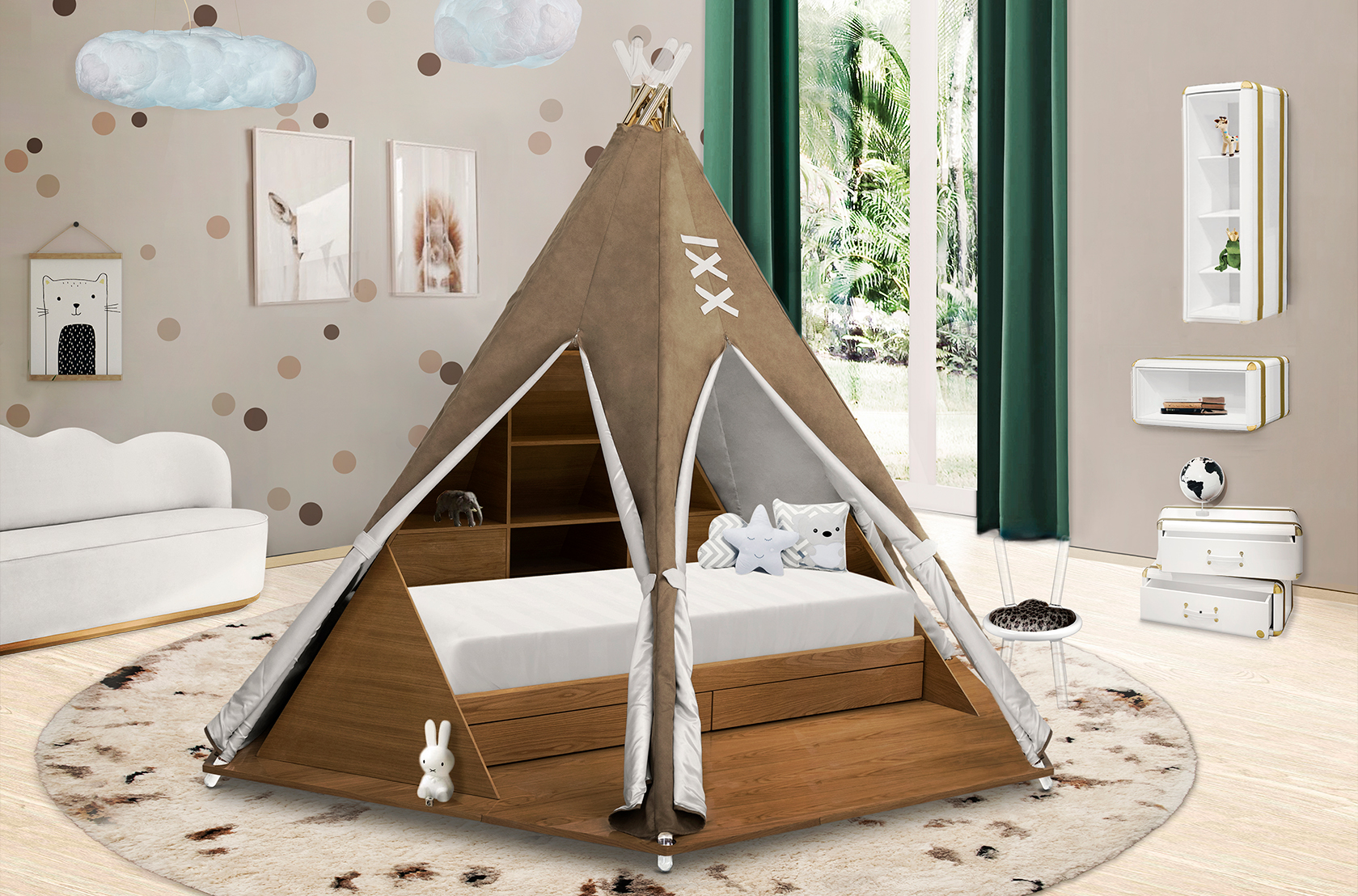 Letto Per Bambini Tribal Hideout