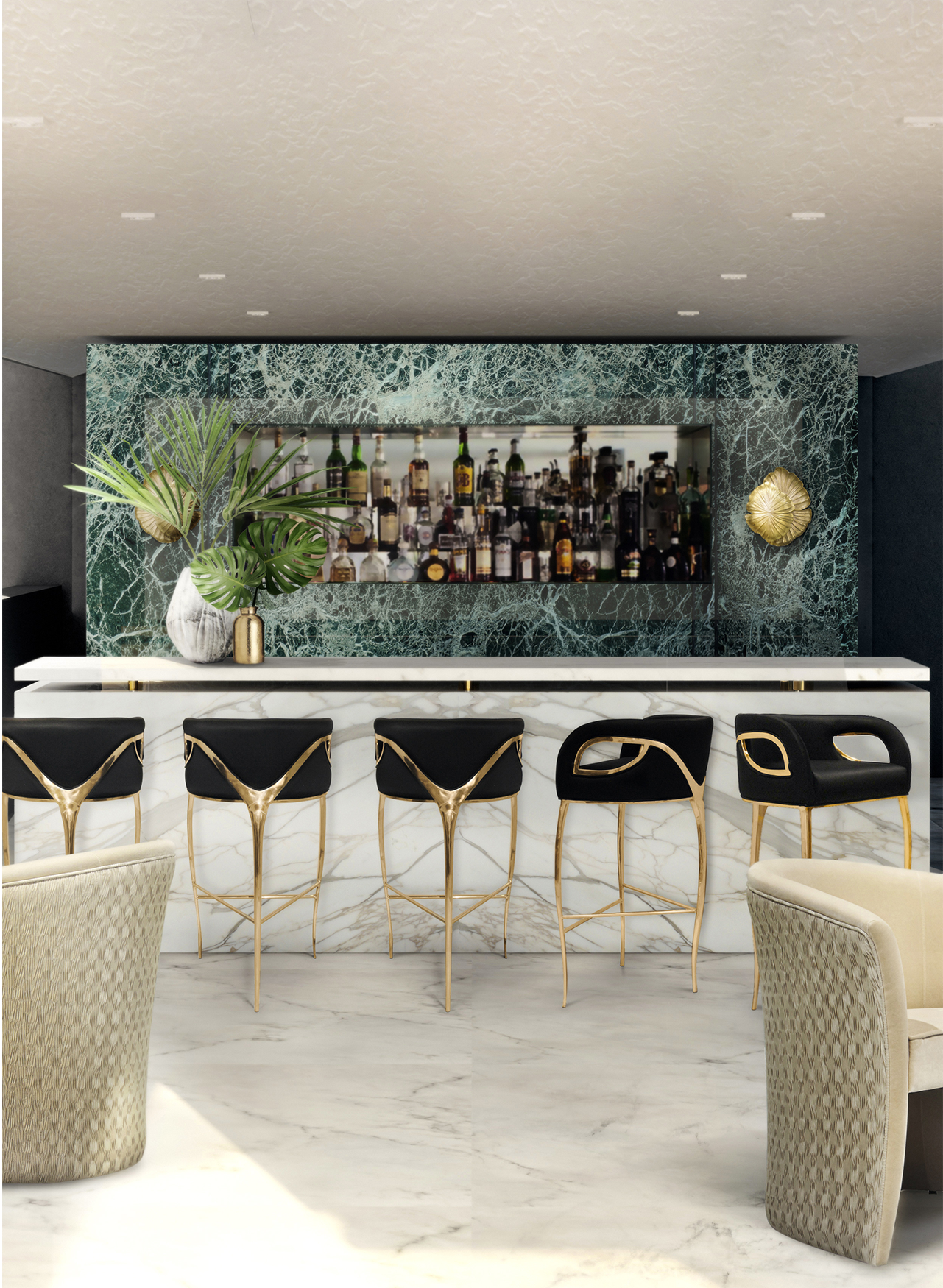 Sgabello Bar Alto Chandra