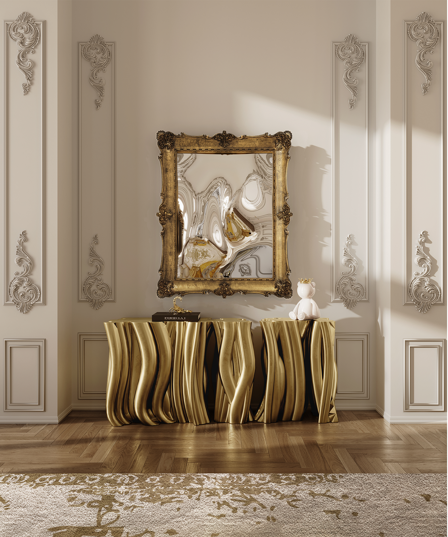 Credenza Premium Dorata Monochrome