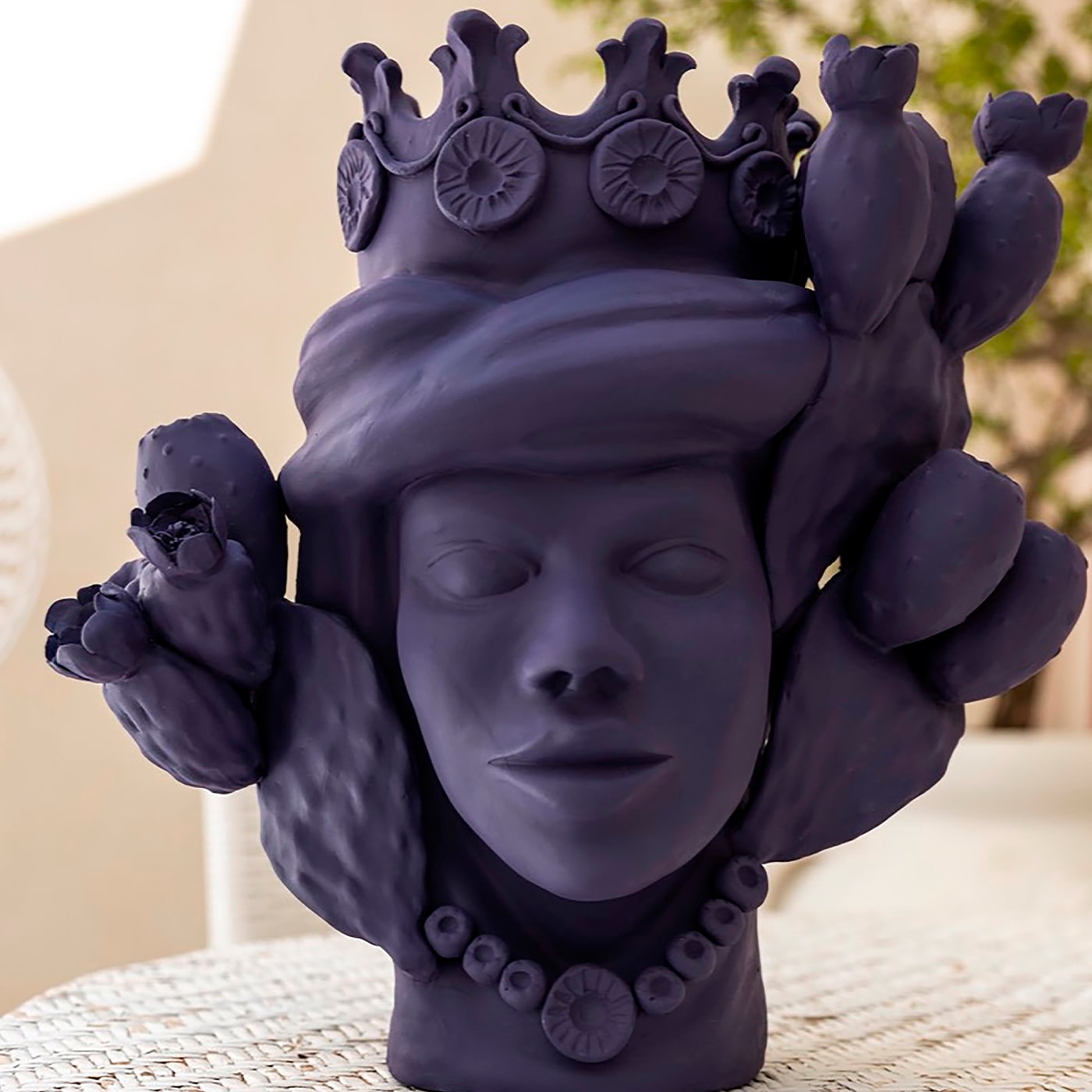 Testa di Moro Viola Scultura