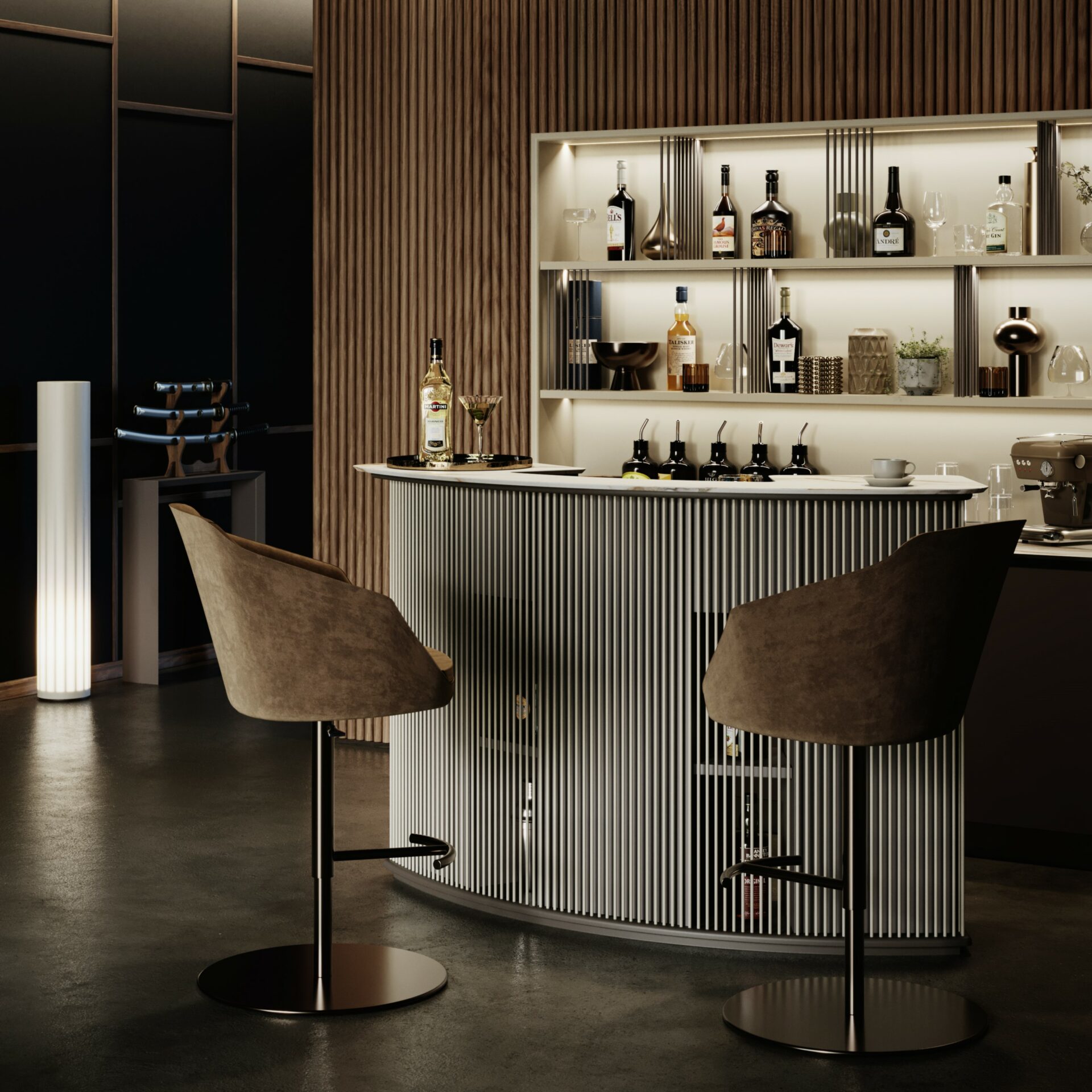 Mobile bar con bancone Dry