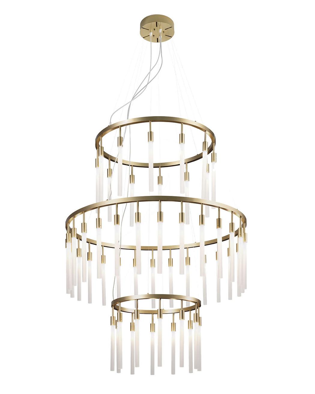 Lampadario ad Anello in Vetro Opaco