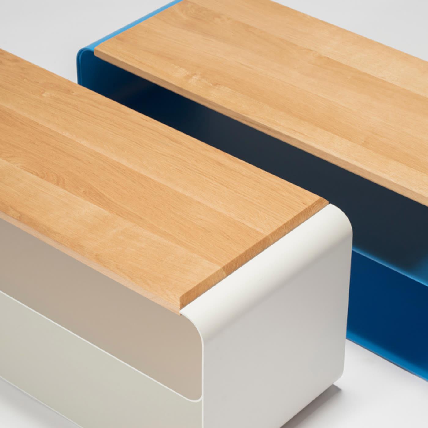 Panca Contemporanea in Legno e Metallo (Var. 2) - 1