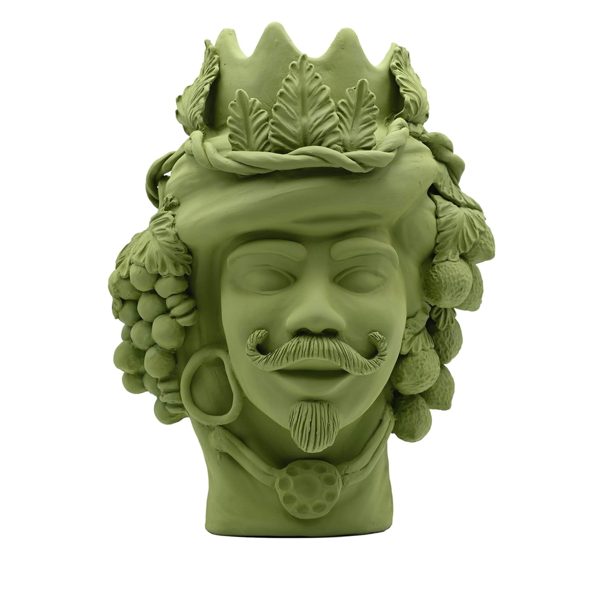 Testa di Moro Verde Opaco Scultura
