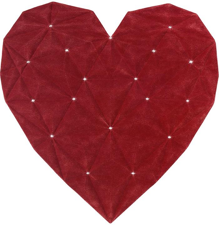 Tappeto Heart Diamante Rosso 200x200
