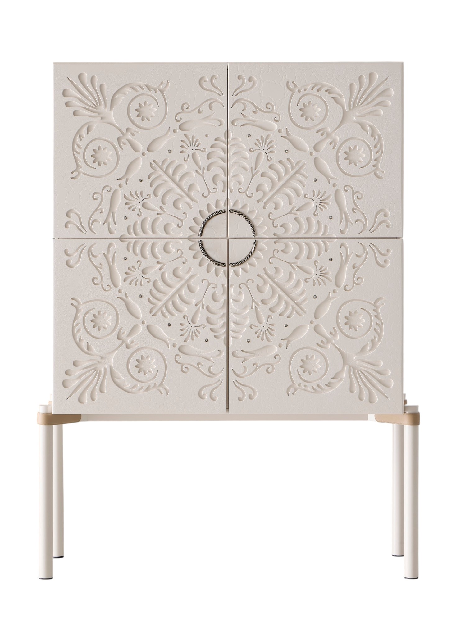 Bar cabinet bianco contemporaneo Alexandra