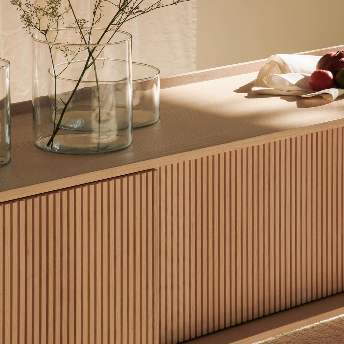 Credenza Alta 2 Ante Naturale Sipario