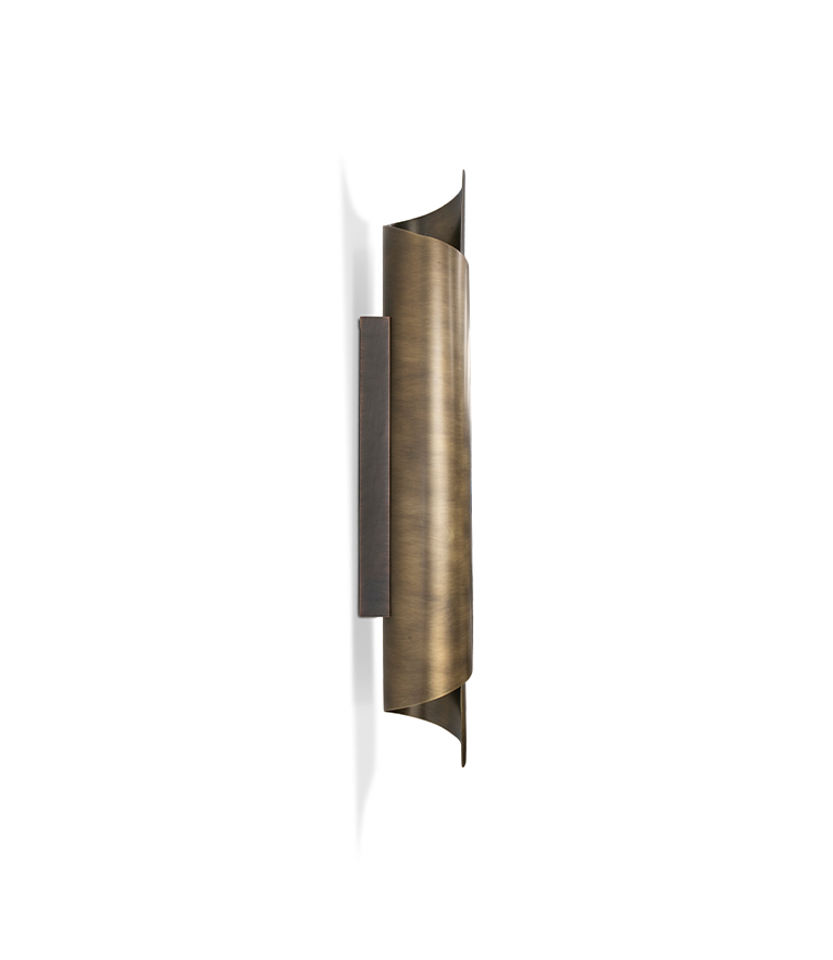 Applique da Parete in Ottone Invecchiato