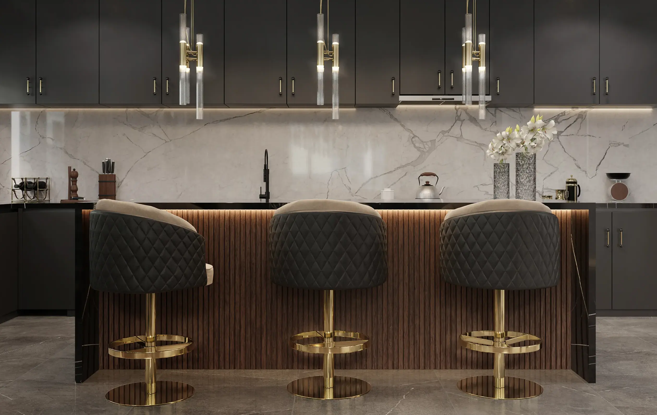 Sedia da Bar Girevole Luxe - 4