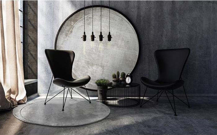 Tappeto Luna Grigio Rotondo