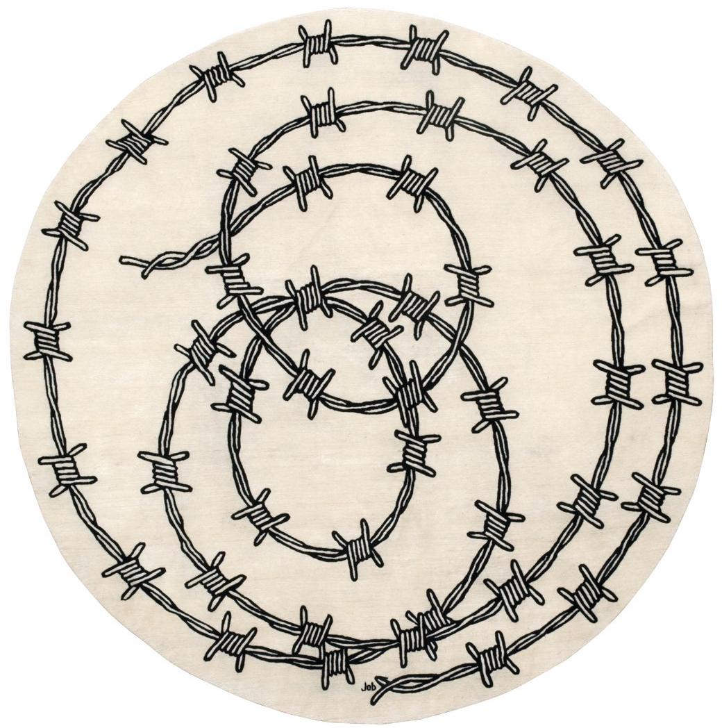 Tappeto Barbed Wire Rotondo