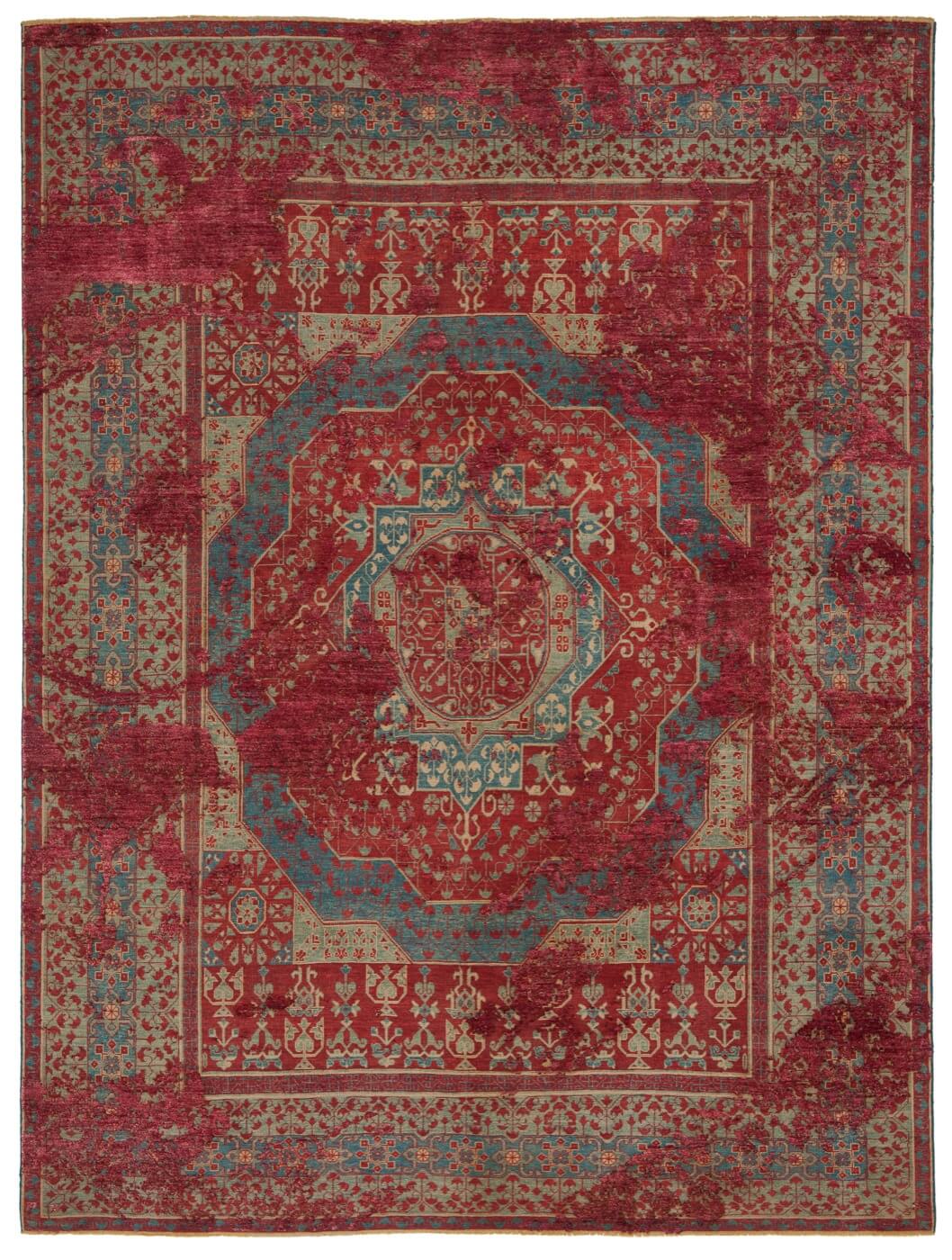 Tappeto Mamluk Farringdon Tagged Rosso