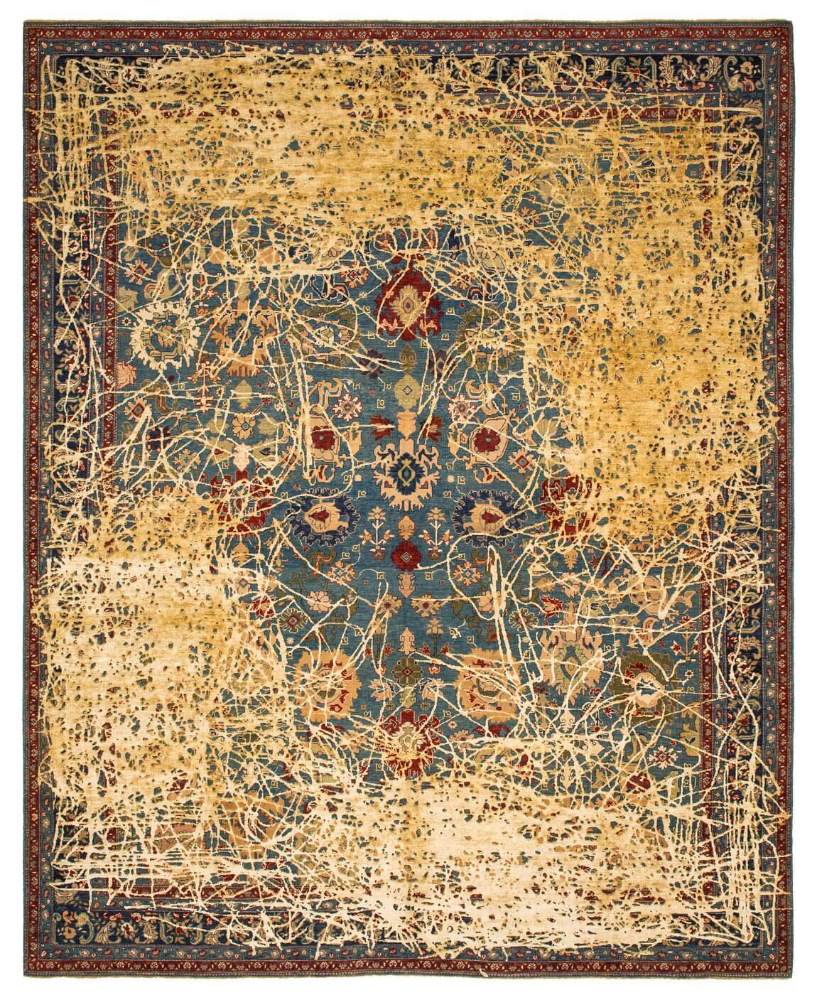 Tappeto Bidjar Highgate Enjoy Tealblue Dirtywhite Seta | Misura: 200 x 300 cm