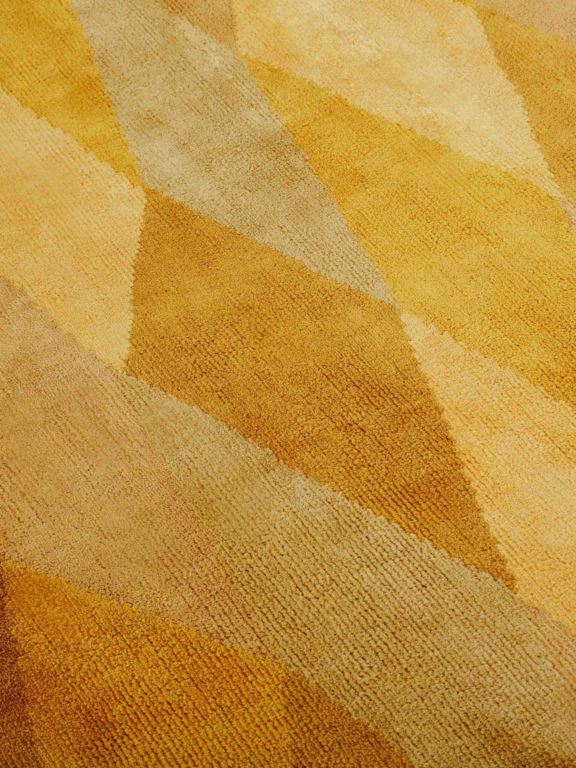 Tappeto Losanghe Ubriache Oro