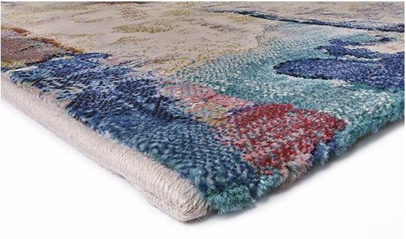 Tappeto Patchwork Multicolore Fatto a Macchina