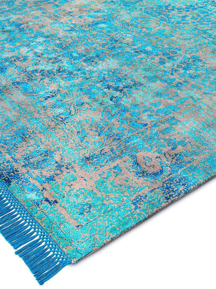 Tappeto Lusso Blu Elettrico