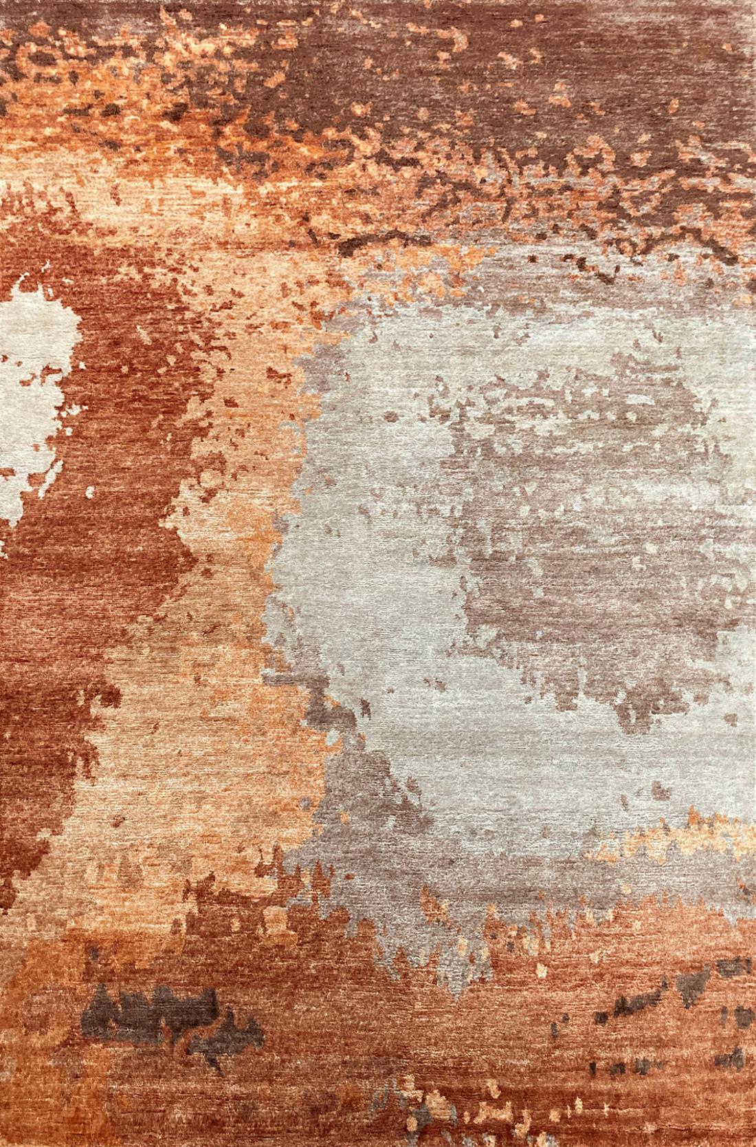 Tappeto Granitee in Pelle Color Cuoio