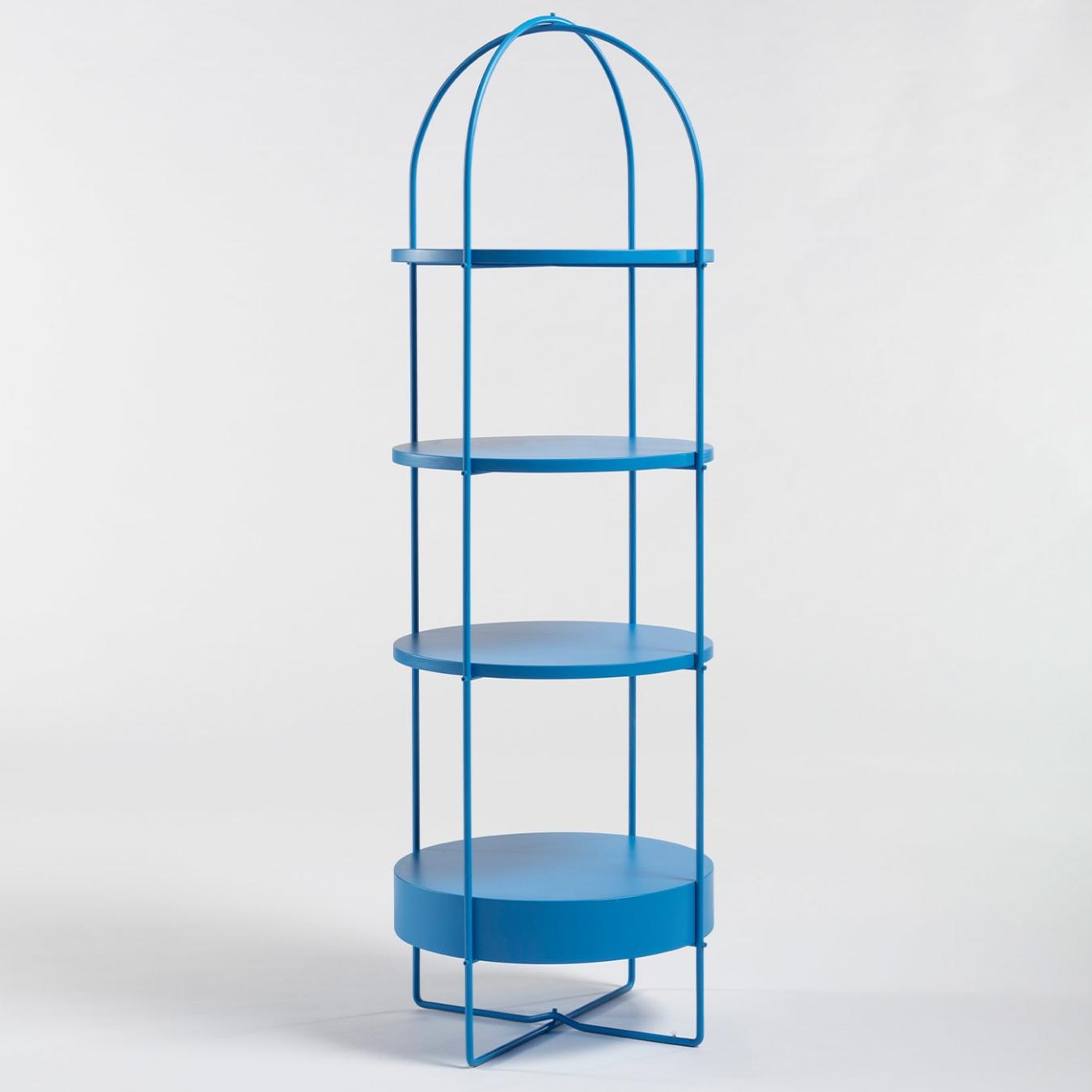 Libreria Laccata Blu